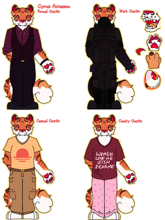 Single Reference Sheet with multiple outfits (+£5 per extra outfit)
