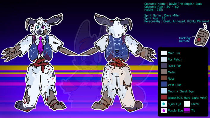 Double Detailed Reference Sheet - Commissioned and Owned by Nixel (https://toyhou.se/23039898.david-dave-miller/23141786.animatronic-ref#69969070)