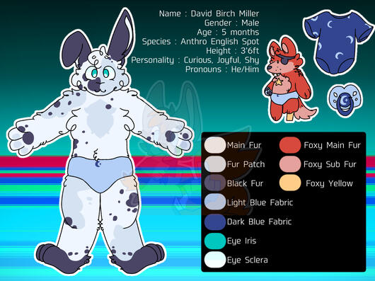 Single Detailed Reference Sheet - Commissioned and Owned by Nixel (https://toyhou.se/23039898.david-dave-miller/23126866.anthro-david-ref#69968955)
